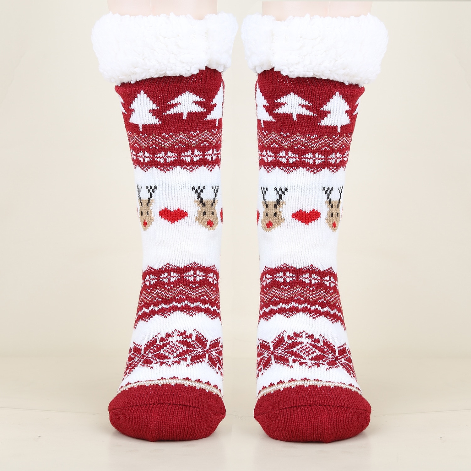 Papá Noel Artículos Para Celebrar la Navidad Calcetines de Navidad Hombre Mujer Navidad Nochebuena Estilo lindo Calcetines 2025 - $15.49 –P10