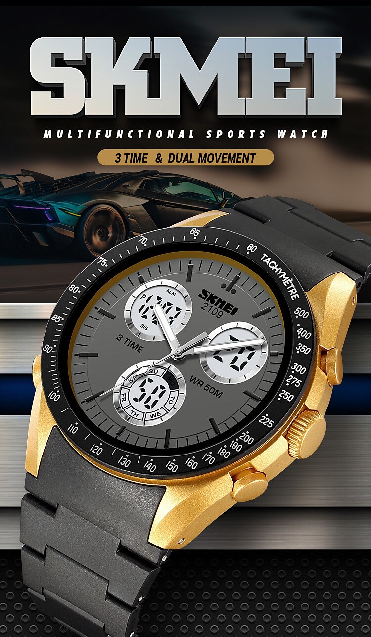 SKMEI Men Digital Watch Fashion Casual Wristwatch Luminous Stopwatch Alarm Clock Countdown TPU Watch 2025 - $31.99 –P1