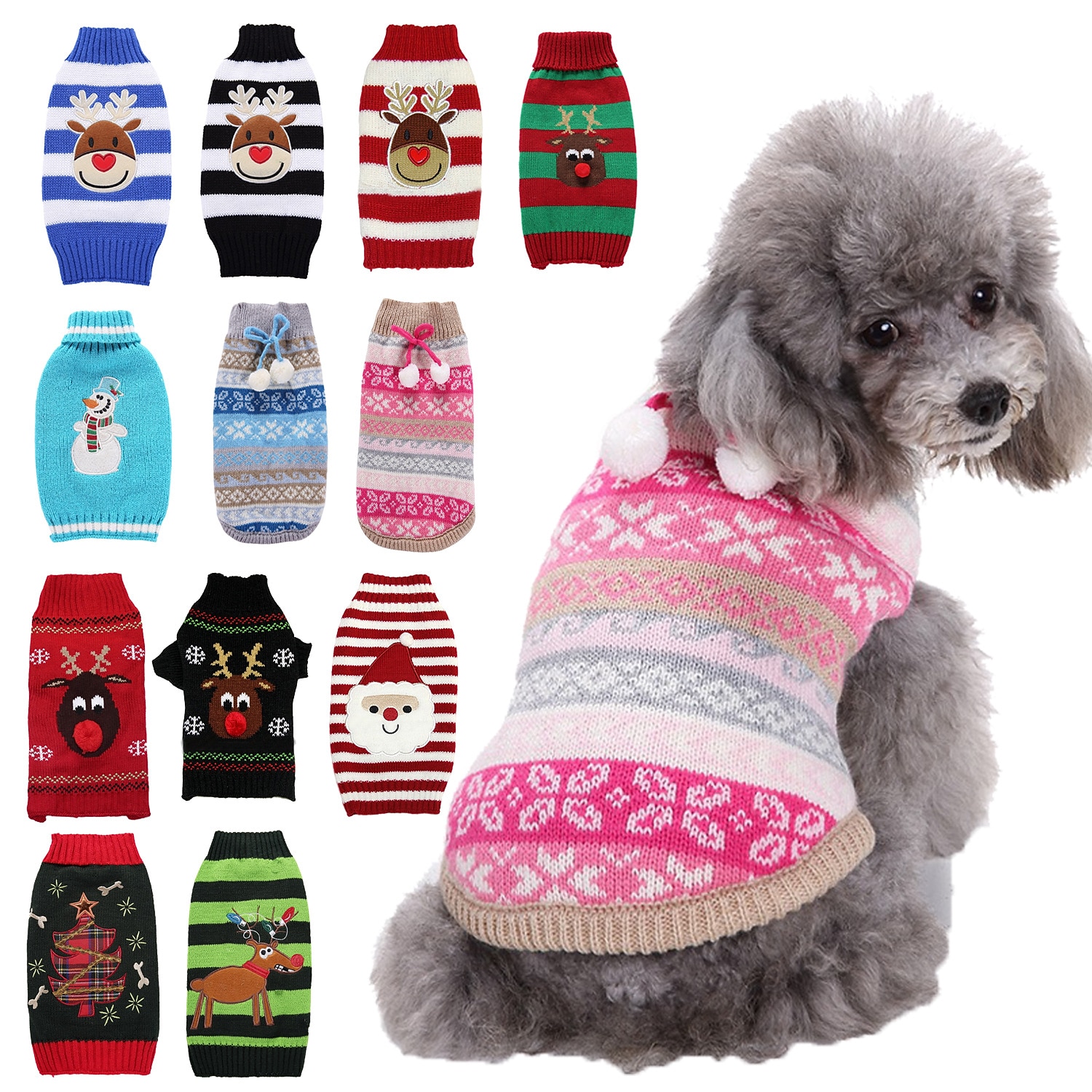 Câini Pisici Pulovere Jumper Petrecere Casual Iarnă Respirabil Απαλό Lavabil Comfortabil Crăciun În aer liber Casul / Zilnic Îmbrăcăminte pentru câini for Bichon Frise Pomeran un Animalut Fluture 2025 - $17.49 –P1