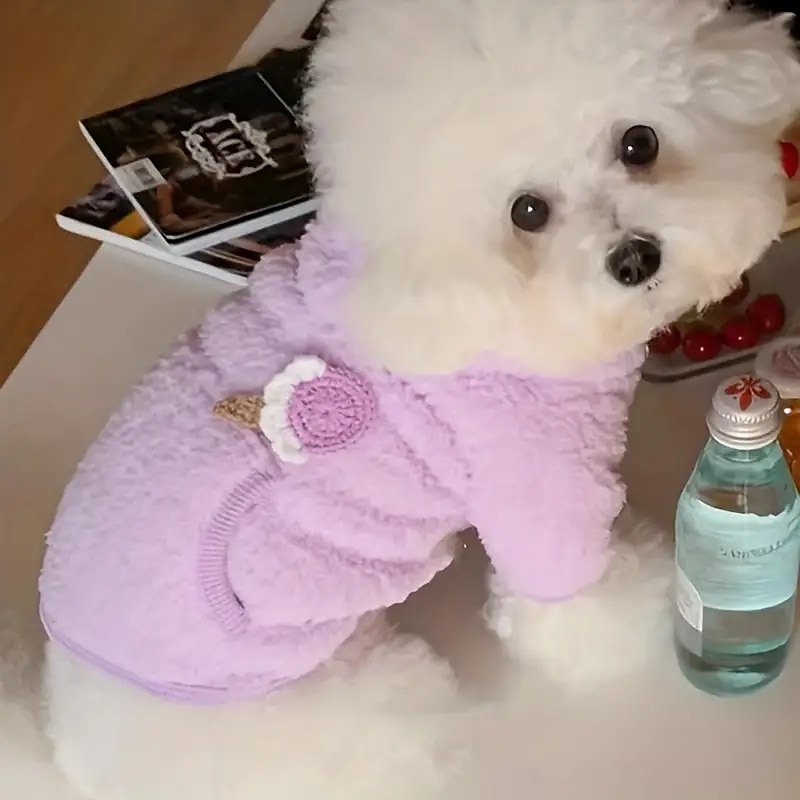 Hunder Katter Hettegensere søt stil Fritid Vinter Pustende Myk Vaskbar Bekvem utendørs Fritid / hverdag Hundeklær for Bichon Frisé Pommeran ungt kjæledyr Sommerfugl Small 2025 - $15.49 –P2