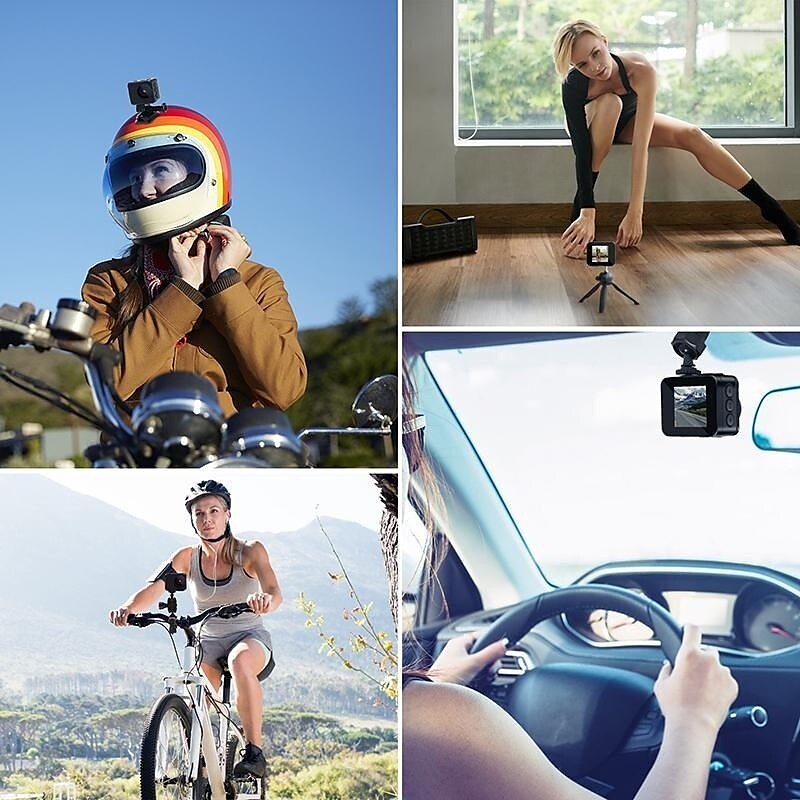 Mini Compact Action Camera FHD 1080P 40MP Waterproof Camera Wide Angle Sports Cam DV Video Recorder With Accessories Kit Suitable for Helmet Bicycle 2025 - $115.99 –P6