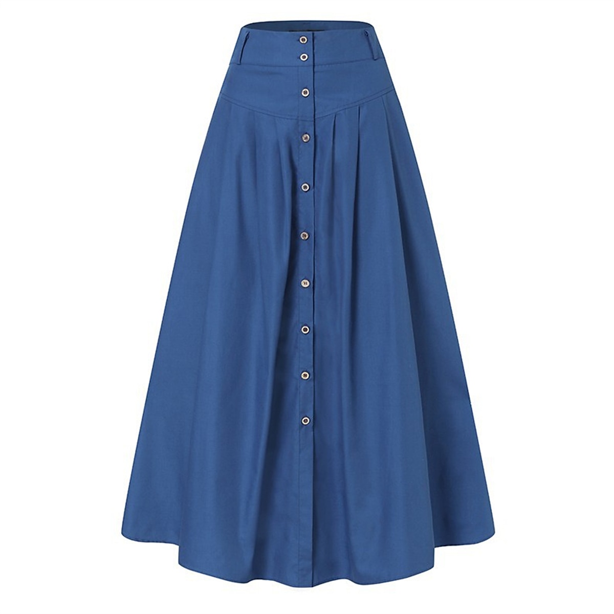 Dame الالتفاف A-linje Huske Langt skjørt Mote Fritid Maksi Høy Midje Skjørt Ensfarget Lomme Feriereise Gate Svart Vin Marineblå Vinter Polyester 2025 - $23.99 –P3