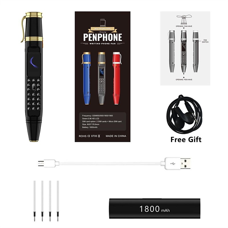 K07 plus мини-ручка для мобильного телефона с двумя SIM-картами, вентилятор камеры, Bluetooth-дозвонщик, магнитола, волшебный голос, мобильный телефон, длительное время ожидания 2025 - $54.99 –P5
