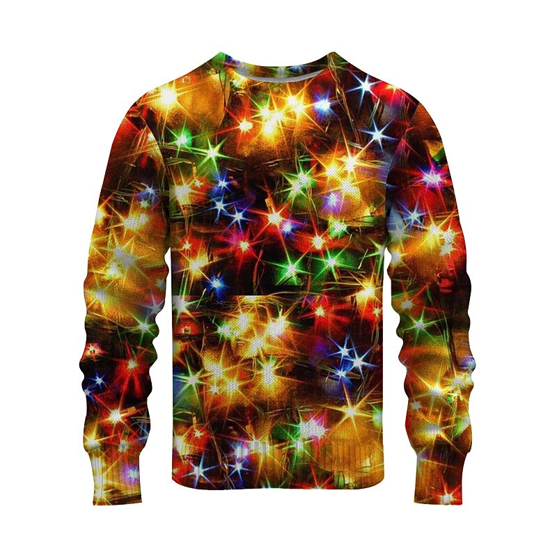 Navidad Hombre Luces Suéter navideño feo Suéter de punto Prendas