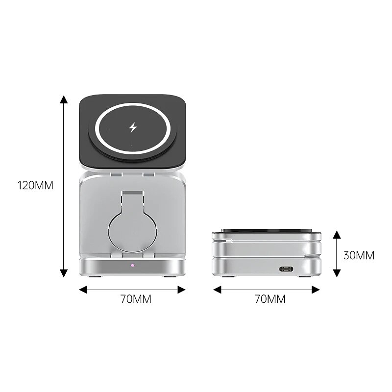 3 In 1 Foldable Wireless Charger Stand Dock Magnetic Fast Charging Station for IOS Watch 8 7 Portable Stand for IPhone 14 13 2025 - $57.99 –P11