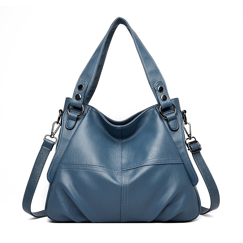 Per donna Borsa Borsa a tracolla Borsa a spalla Borsa Boston Pelle PU All'aperto Shopping Quotidiano Cerniera Grande Capacità Impermeabile Durevole Tinta unica Trapuntato Rosso violaceo Nero Bianco del 2025 a $29.25 –P14