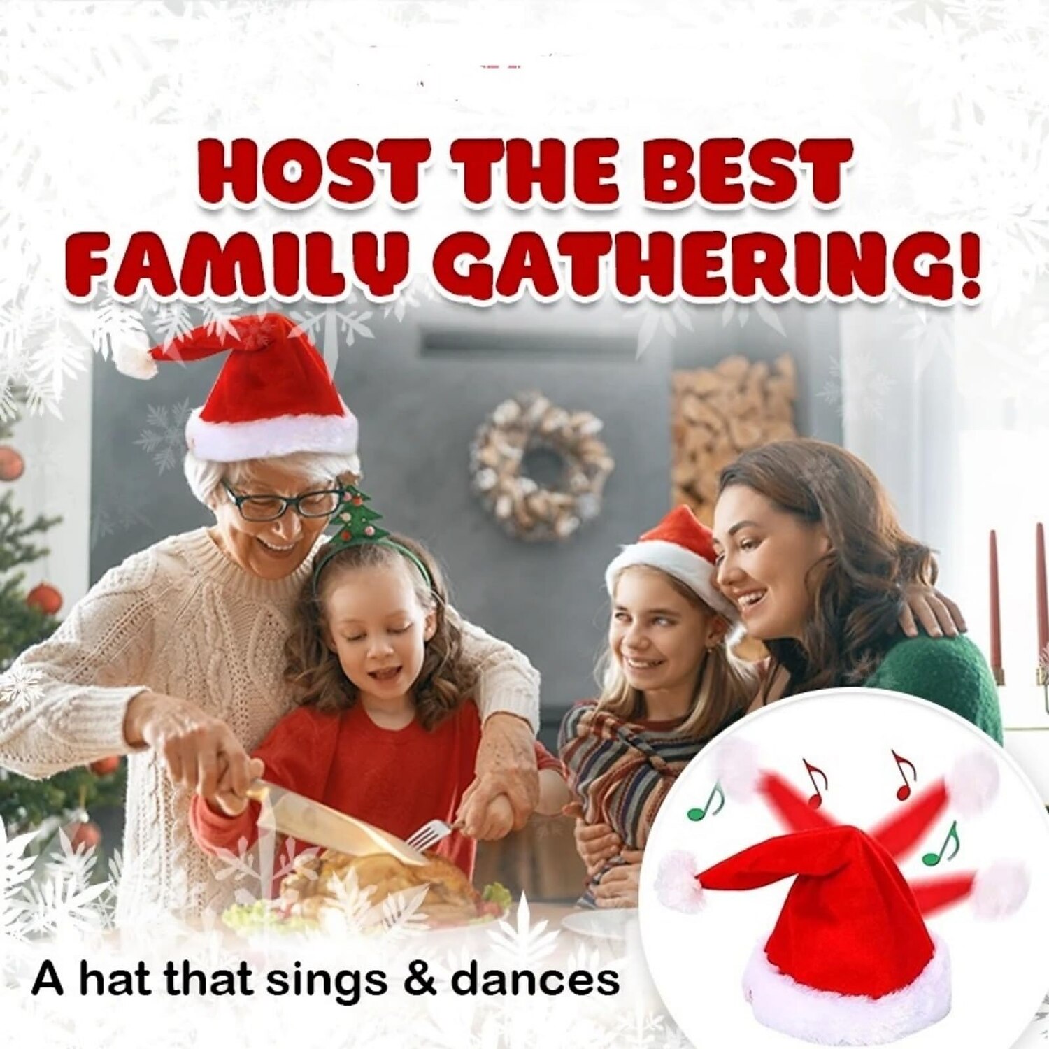 Singing and Dancing Electric Christmas Santa Hat for Adults Kids, Funny Shaking Dancing Singing Santa Claus Cap,Funny Toy Hat 2026 - $35.99 –P6