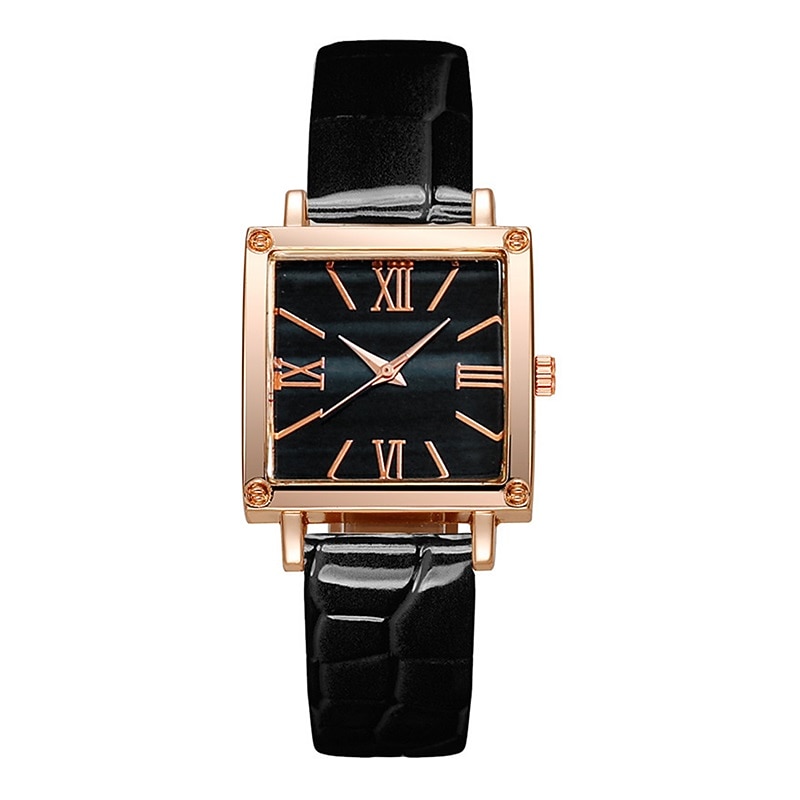 Set 5 buc. Ceas pentru femei Ceas vintage cu cadran pătrat Quartz Ceas analogic Verde și set de bijuterii cu rhinestone Cadou de Ziua Mamei pentru mama ei 2026 - $18.99 –P11