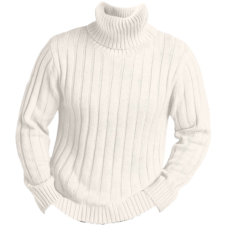 Men's Turtleneck Sweater Pullover Sweater Jumper Knit Sweater Mens Turtle Neck Jumper Ribbed Knit Regular Knitted Pit Plain Roll Neck Keep Warm Modern Contemporary Daily Wear Going out Clothing 2025 - $31.99 –P2