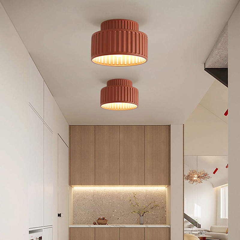severská minimalistická stropní světla balkon osobnost japonská stropní svítidla šatna výzdoba wabi-sabi zapuštěná montáž stropní osvětlení bar b &b kavárenské svítidlo e27 110-240v 2025 - $137.99 –P1