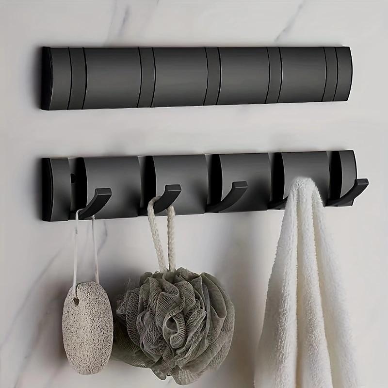 gancio appendiabiti da parete pieghevole, ganci multiuso porta asciugamani per appendiabiti da bagno, gancio per panni per chiavi sul retro della porta, supporto per organizer da bagno a parete, ganci da parete per appendiabiti resistenti del 2025 a $12.99 –P1