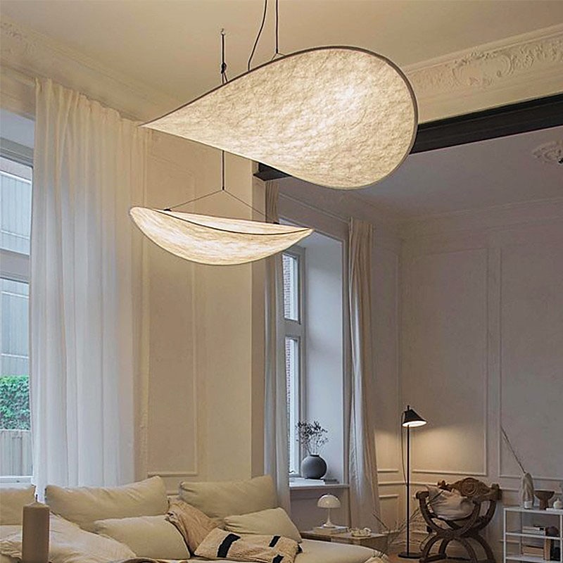 lampy wiszące tkaniny artystyczne oświetlenie wiszące z materiałem żelaznym lampa sufitowa do jadalni kawiarnia oprawy oświetleniowe 1 lekki żyrandol 110-240v 2025 - $279.99 –P8