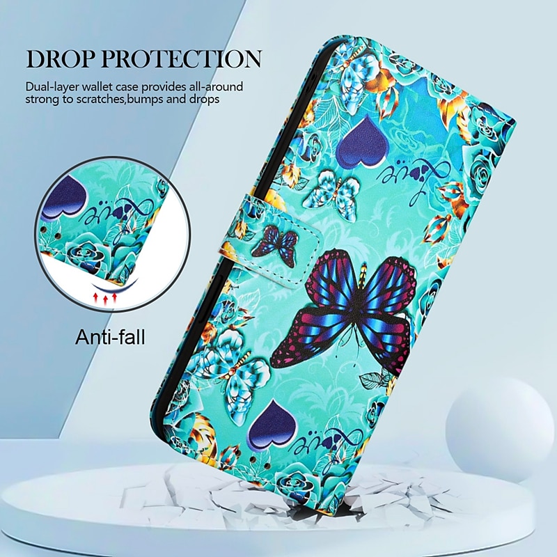 Phone Case For Samsung Galaxy S24 S23 S22 S21 S20 Plus Ultra A54 A34 A14 A12 A32 A13 5G S25 Ultra Back Cover Wallet Case with Stand Holder Magnetic with Wrist Strap Retro TPU PU Leather 2025 - $19.99 –P8