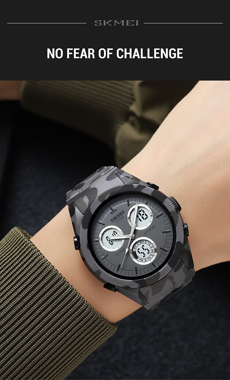SKMEI Men Digital Watch Fashion Casual Wristwatch Luminous Stopwatch Alarm Clock Countdown TPU Watch 2025 - $31.99 –P12