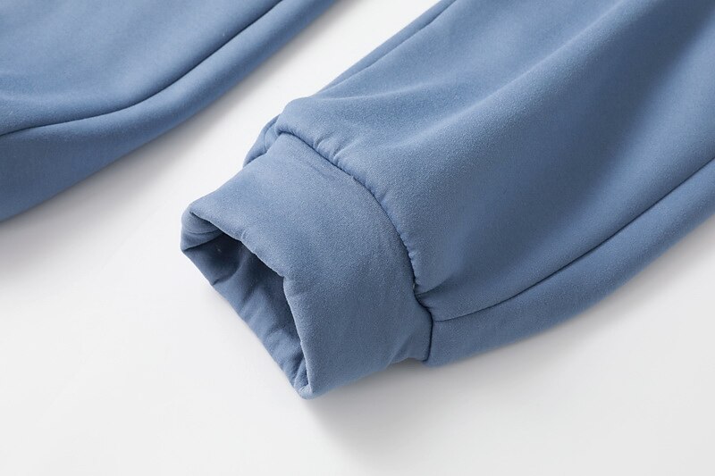 Conjunto de 2 Peças de Calças Quentes Femininas Moda Moleton Calças de Flanela Calças Trousers Manga Longa Decote Redondo Cor Sólida Com Corda Casual Dia-a-Dia Preto Rosa Escuro Azul Outono e Inverno de 2025 por $43.99 –P12