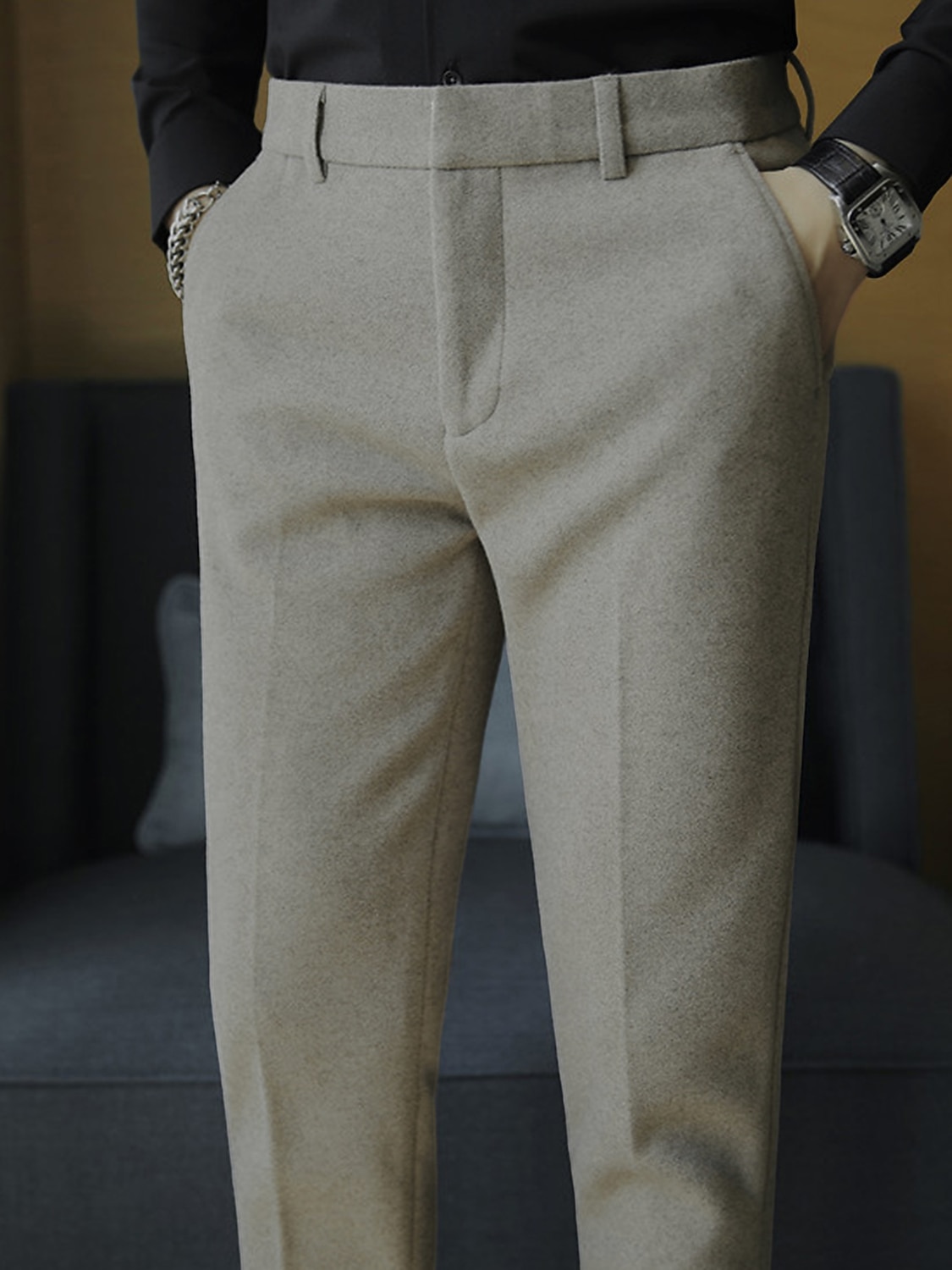 Men's Graduation Dress Pants Winter Pants Trousers Suit Pants Pocket Plain Comfort Breathable Outdoor Daily Going out Fashion Casual Black Khaki 2026 - $28.99 Men's Graduation Dress Pants Winter Pants Trousers Suit Pants Pocket Plain Comfort Breathable Outdoor Daily Going out Fashion Casual Black Khaki 2026 - $28.99