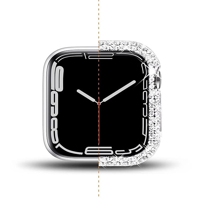 2 Pack Watch Case with Screen Protector Compatible with Apple Watch Series 8 7 41mm 45mm / Series 6 5 4 SE 40mm 44mm / Series 3 2 1 38mm 42mm Scratch Resistant Bling Diamond HD Clear Tempered Glass 2025 - $11.99 –P3