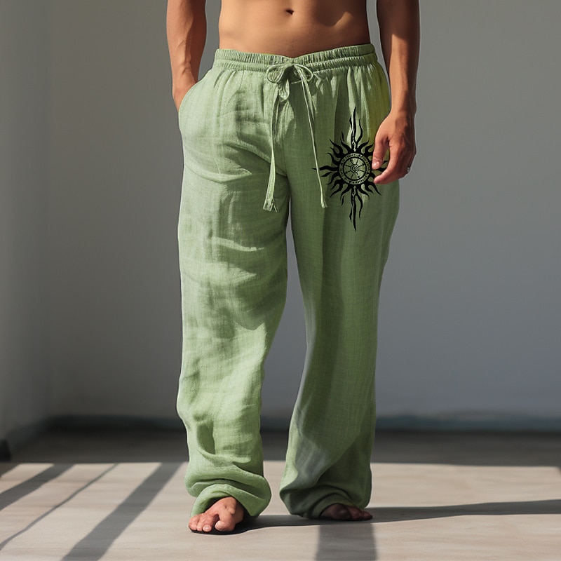 Per uomo Sole Pantaloni casual Pantaloni Pantaloni Larghi Misura del girovita medio Vintage All'aperto Abbigliamento casual alla moda Abbigliamento quotidiano Autunno & Inverno Nero Bianco Verde del 2026 a $31.99 –P7