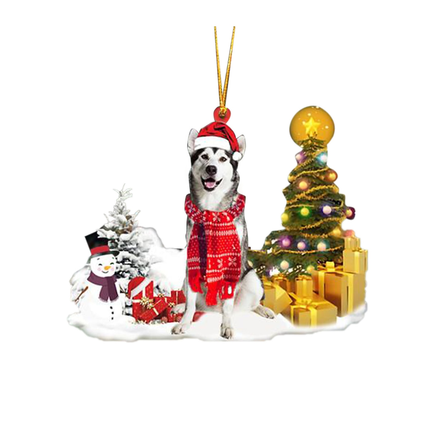 creativ pandantiv mașină nouă câine de Crăciun ornament de om de zăpadă pandantiv brad de Crăciun pandantiv rucsac acrilic cadou de Crăciun 2025 - $2 –P3