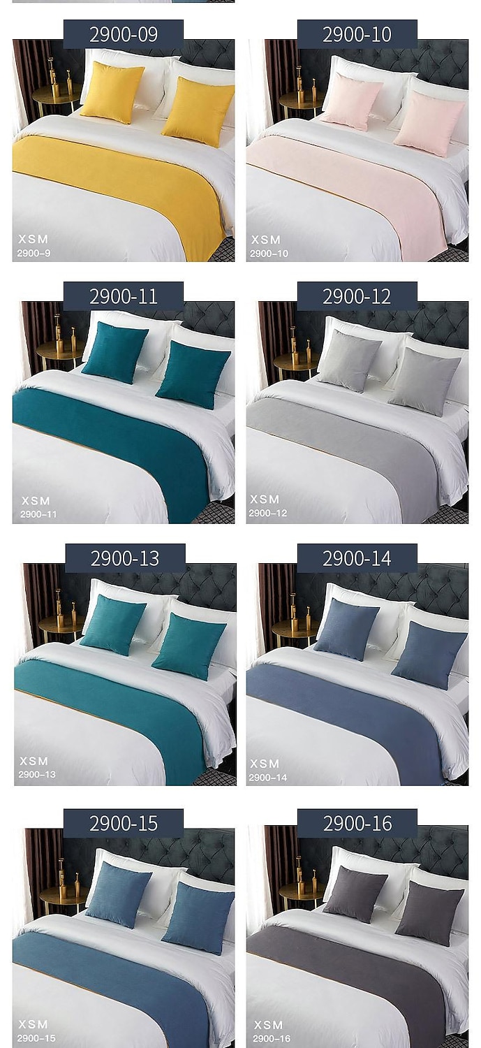 Bed Runner Bed Scarf, Decorative Bed Scarf for Home Hotel Bedspreads Scarves Protection Modern Solid Bed Runner for Foot of Bed Home Bedroom Bedding Decoration 2025 - $22.99 –P8