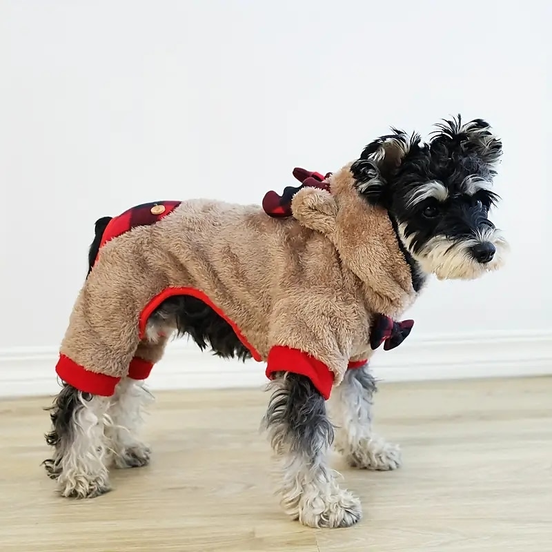 Cachorros Gatos Macacão Fantasia de Natal Roupa de Natal Festa Casual Inverno Quente Respirável Macio Lavável Confortável Natal Ao ar livre Casual / Diário Roupas para cães for Bichon Frise Pomerânia de 2025 por $18.99 –P6