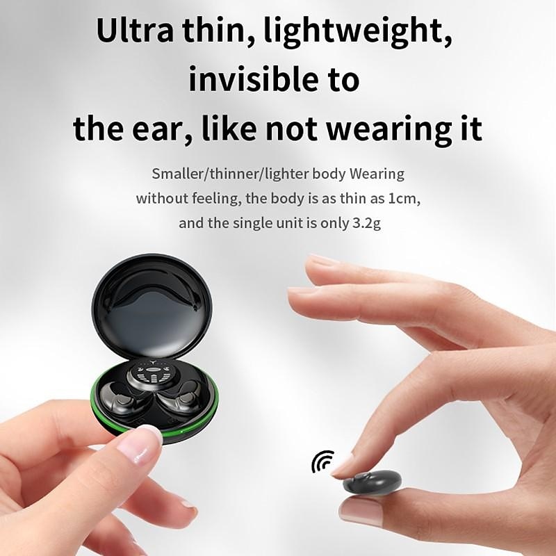 Wireless Stereo Sleep Headphones Mini in-Ear Noise Cancelling Earbuds Bone Conduction Bluetooth Music Headset with Charging Box 2025 - $20.99 –P13