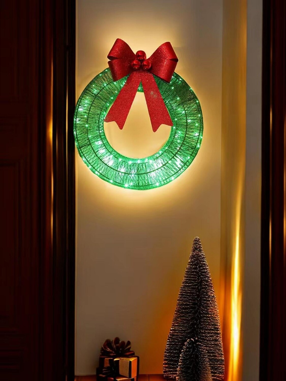 Guirlande de Noël de 20 pouces avec guirlande d'arc lumineux en fer léger éclairage LED décoration de scène de lumière blanche chaude 30/40/50 cm alimenté par batterie aa de 2025 ? $27.99 –P7