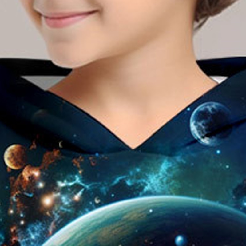 Мальчики 3D Галактика Толстовка Pullover Длинный рукав 3D печать Осень Зима Мода Уличный стиль Круто Дети 3-12 лет на открытом воздухе Повседневные Стандартный 2025 - $18.99 –P6