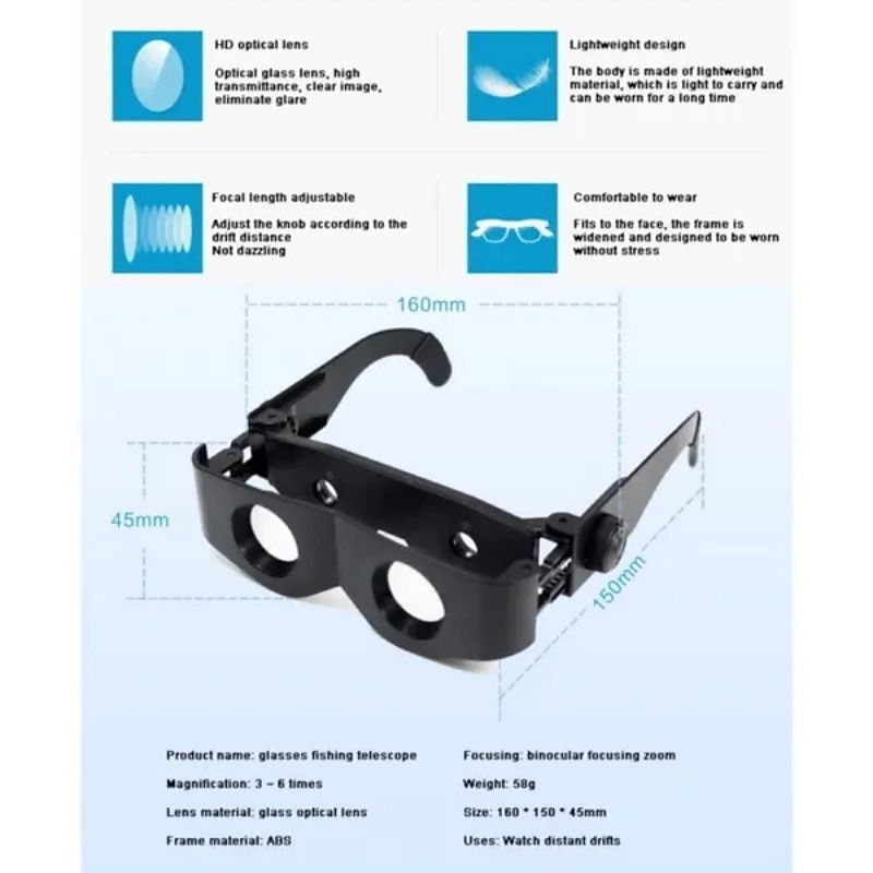 Zoomable Wearable Binoculars Bird Watching Kids & Adults Binocular Night Vision Glasses Hands Free Sports Opera Glasses Macular Degeneration Glass Optics Best Compact Long Distance Eye Telescope 2026 - $17.99 –P6