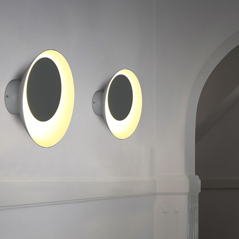 פמוטים לקיר led 300° מסתובב עיגול לבן חם עיצוב גופי תאורה לקיר לחדר שינה חדר אמבטיה מסדרון פתח מדרגות 110-240v 2025 - $149.99 –P9
