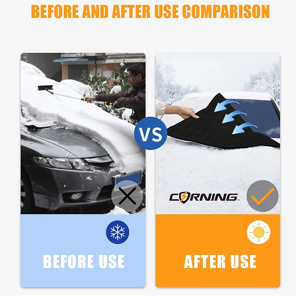 Starfire Car Front Windshield Snow Shield Anti-Freeze Cover Wind Shield Snow Shield Anti-Frost Cover Cloth Winter Snow Protection Thickened Winter 2026 - $44.99 –P5