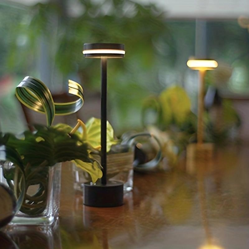Candeeiro de mesa led recarregável sem fio alumínio quarto bar restaurante com controle de toque lâmpada led para escritório em casa quarto hotel restaurante configurações de brilho de 3 níveis de 2025 por $28.99 –P5