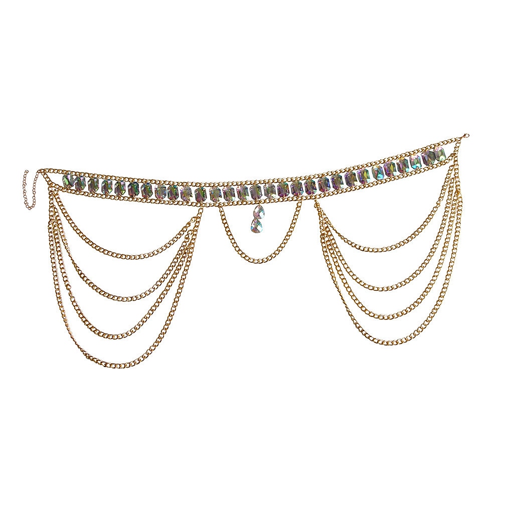 Körperkette Taillengürtel Taillengürtel Metallisch Glitzern Sexy Legierung Für Disco Cosplay Karneval Damen Modeschmuck Modeschmuck 2026 - $23.99 –P12