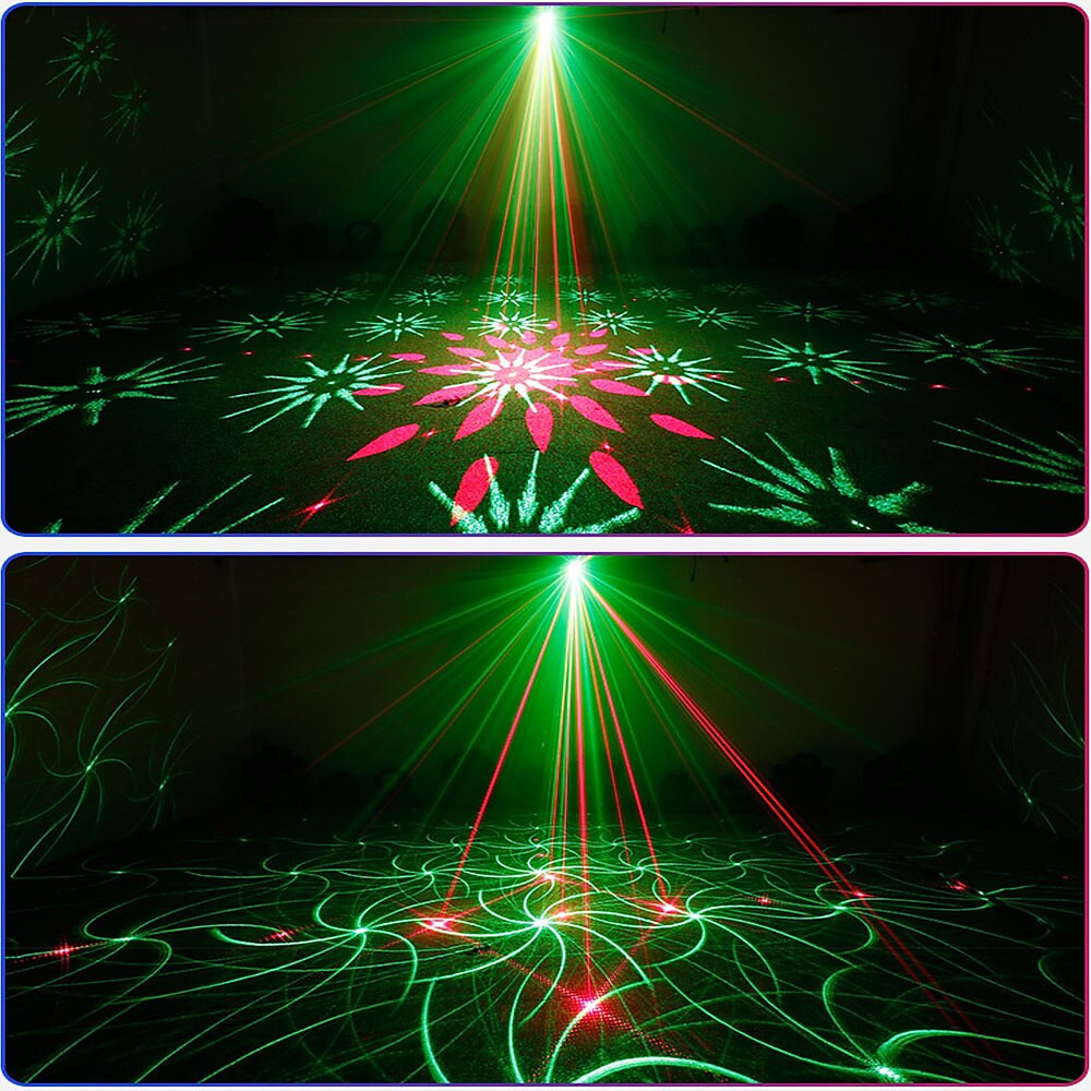 party dj disco lights - מקרן לייזר סטרוב מופעל על סאונד פנימי עם שלט רחוק למסיבות, חתונות, ברים ואירועי חג 2025 - $53.99 –P5