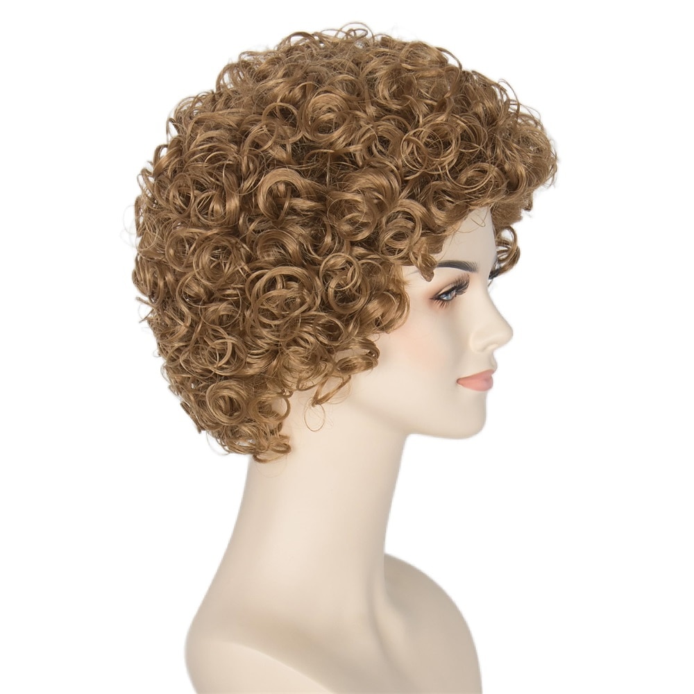 Women Short Curly Wig Strawberry Blonde Brown Cosplay Party Wig Halloween Wigs 2026 - $18.49 –P5