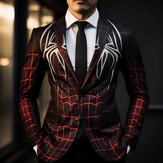 Bărbați SPIDER Manșon Lung Răsfrânt Afacere Muncă Purtați-vă la muncă Ieșire Nasturi Imprimeu Multi Buzunare 2025 - $73.99 –P3