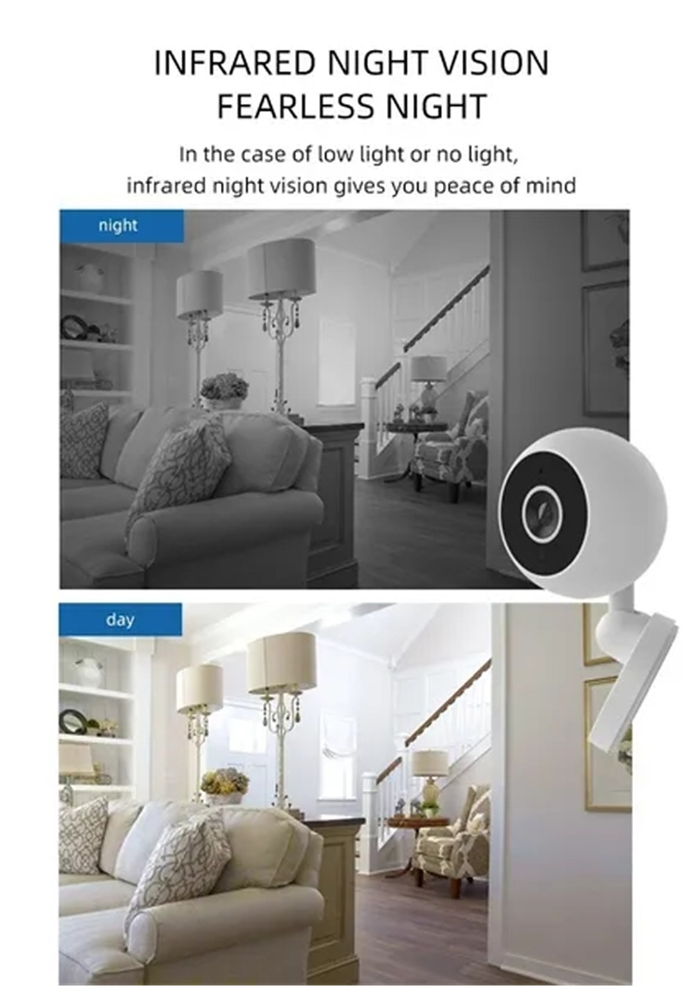 1080P Wireless wifi smart home network camera remote intercom HD security surveillance camera for Pet Baby Elderly Parents Monitor 2025 - $33.99 –P3
