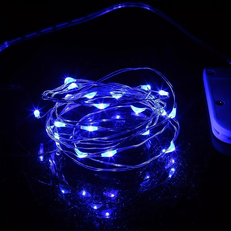 1 τεμ led νεραϊδόφωτα, με μπαταρία cr2032, αδιάβροχα φώτα από χάλκινο σύρμα, 7 ποδών 20 led φώτα κορδόνι, για diy γαμήλιο κοιτώνα, κρεβατοκάμαρα, Χριστούγεννα, απόκριες, πάρτι 2025 - $7.99 –P11