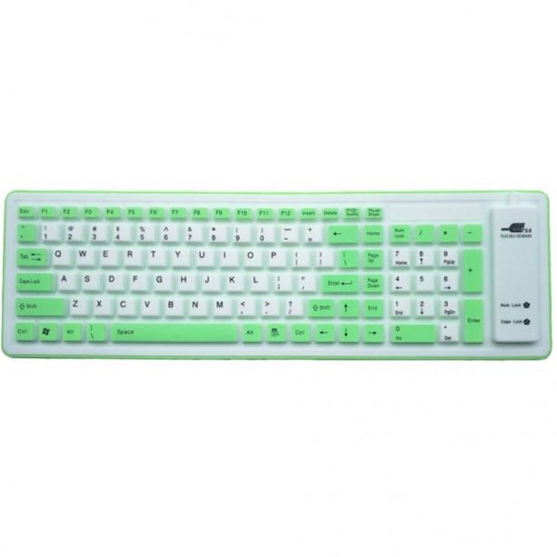 Fashionable 103 Keys Soft Silicone Flexible Wired Foldable Keyboard for Laptop/Computer 2025 - $20.99 –P10