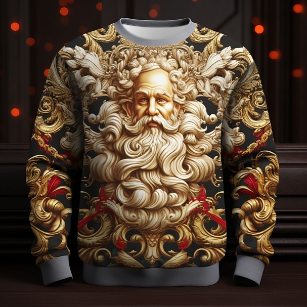 Pánské Grafika Ježíšek Mikiny Svetrová mikina Dlouhý rukáv Mikina Tričkový Módní Denní Na běžné nošení 3D tisk Dovolená Jdeme ven Streetwear Tisk Jaro & podzim 2025 - $31.99 –P3