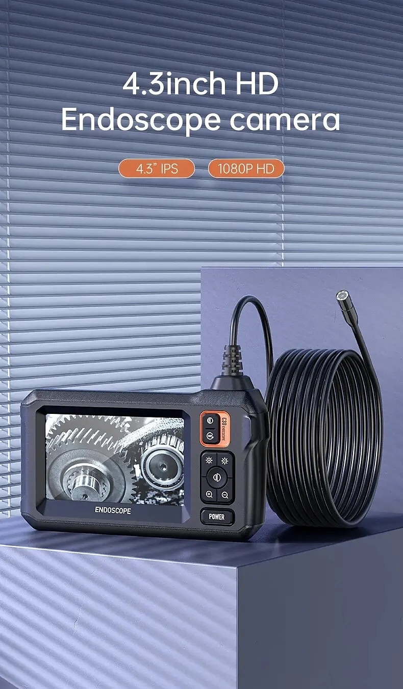 HD Borescope 4.3 Inch IPS Screen Inspection Camera Illuminated Waterproof Borescope Camera 16.5ft Semi-rigid Gooseneck Camera For Car Home Plumbing 2025 - $62.99 –P1