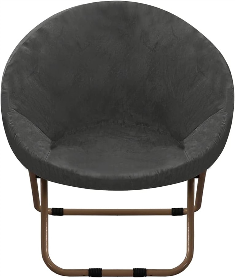 Funda de terciopelo para silla con platillo redondo, fundas para silla Moon, 1 pieza, funda elástica extraíble para silla Moon con parte inferior elástica para sala de estar 2025 - $27.99 –P17