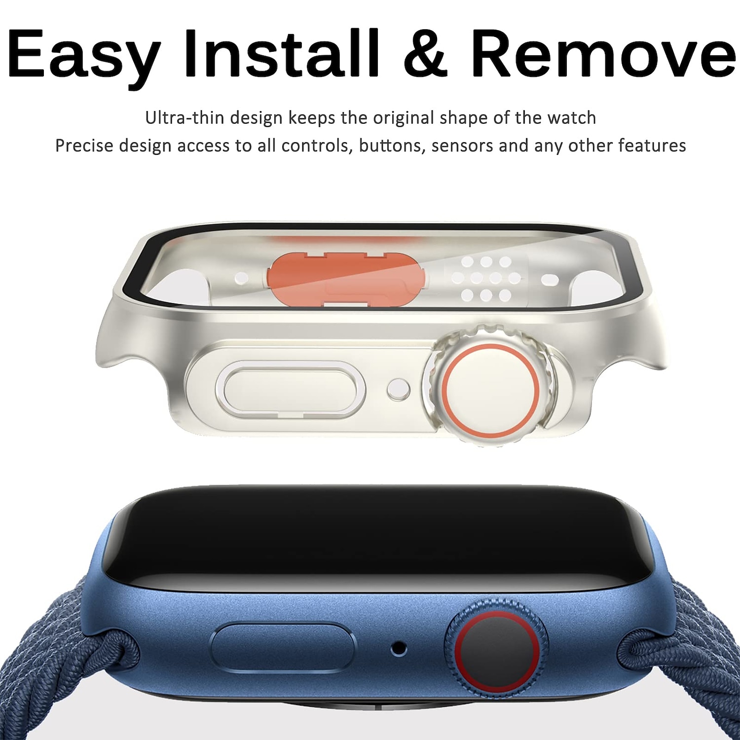 2025年 スクリーンプロテクター付き時計ケース と互換性があります Apple Watch Series 8 7 41mm 45mm / Series 6 5 4 SE 40mm 44mm 傷つきにくい 防塵 バンパーフルカバー ハードPC 腕時計 カバー  コレクション – $15.99 –P3