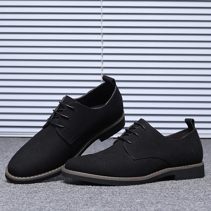 Men's Oxfords Retro Formal Shoes Suede Shoes Walking Casual Daily Faux Leather Comfortable Booties / Ankle Boots Loafer Black Blue Brown Spring Fall 2023 - AED 168.99 –P7