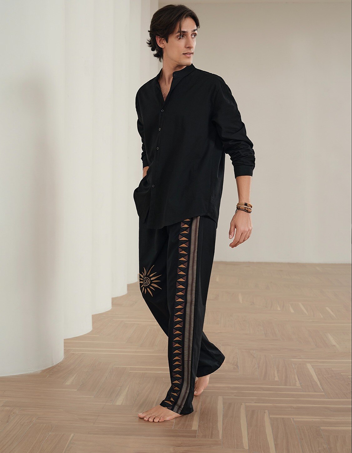 Men's Color Block Graphic Prints Linen Pants Trousers Summer Pants Mid Waist Ethnic Style Retro Vintage Casual Daily Holiday Drawstring Elastic Waist 3D Print Spring & Summer 3D Print Black Green 2025 - $28.99 –P6