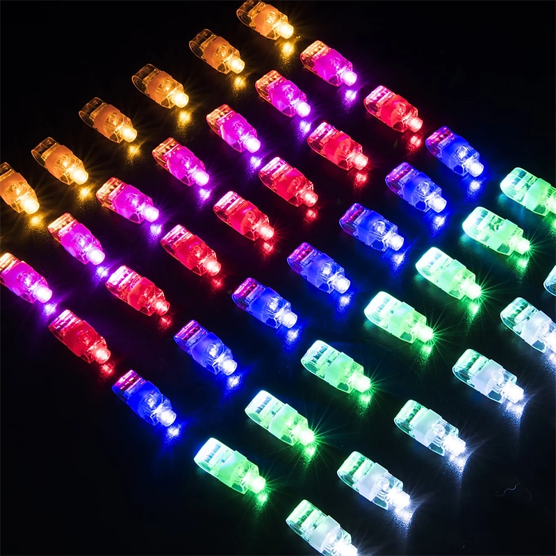 Luci LED per Dita per Bambini Forniture per Feste di Compleanno Giocattoli Laser Rave Assortiti 6 Colori 30/50/60 Pezzi del 2025 a $15.99 –P10