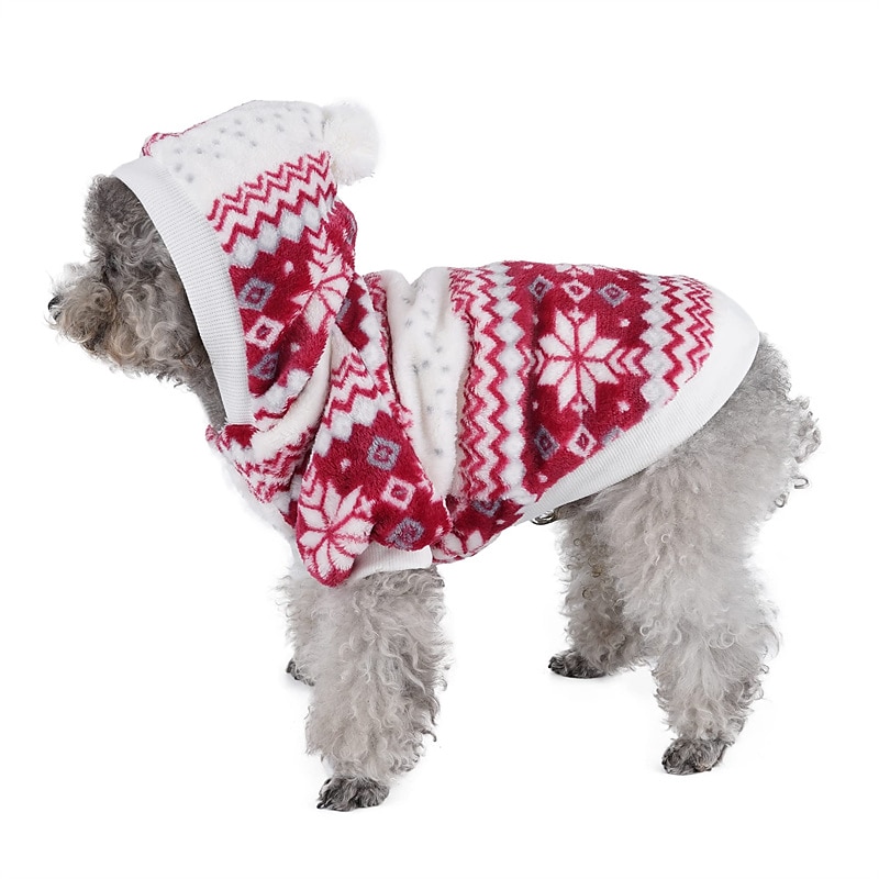 Perros Gatos Abrigos Chaqueta Pet Pouch Sudadera con capucha Moda Británico Invierno Templado Transpirable Suave Lavable Cómodo Navidad Víspera de Todos los Santos Navidad Exterior Casual Diario Ropa 2025 - GBP £14 –P4