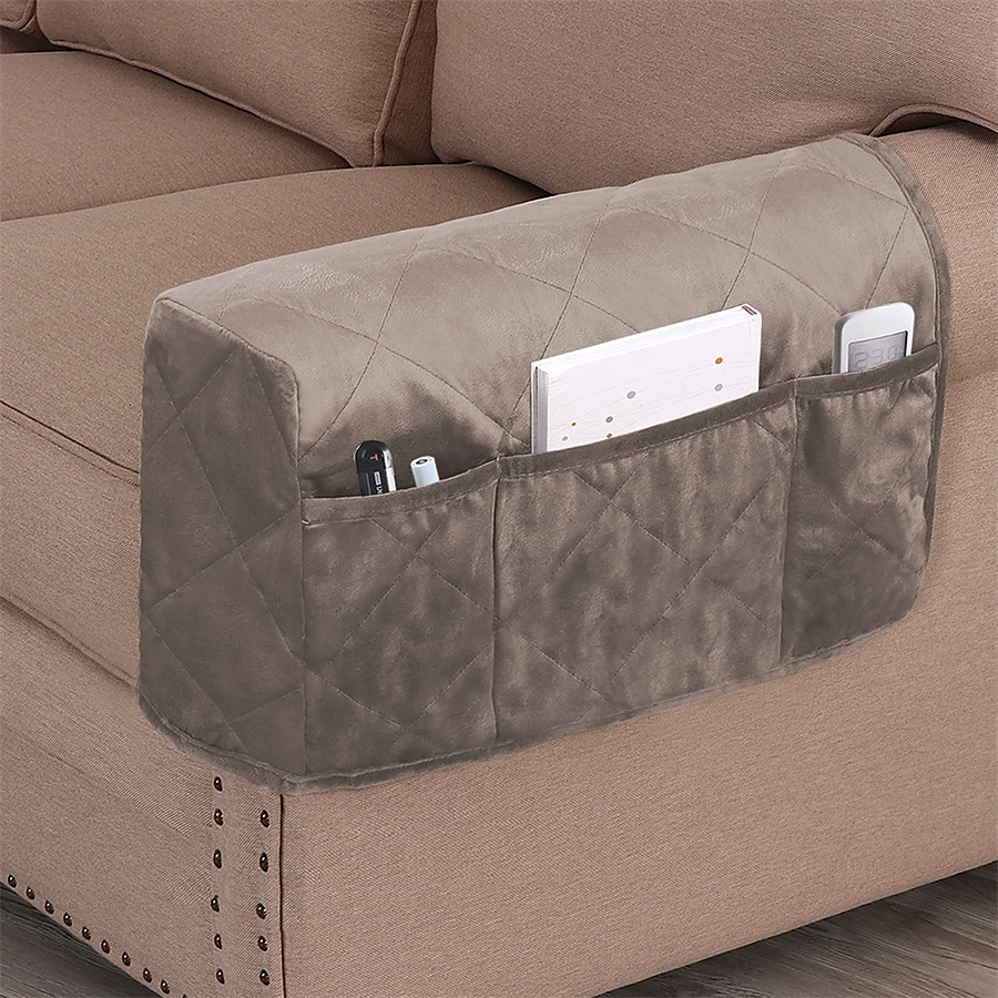 2 peças capas de apoio de braço para cadeiras e sofás capas de braço de sofá para capas de apoio de braço de sofá com bolso lateral protetor de móveis antiderrapante capas de apoio de braço laváveis de 2025 por $39.99 –P9