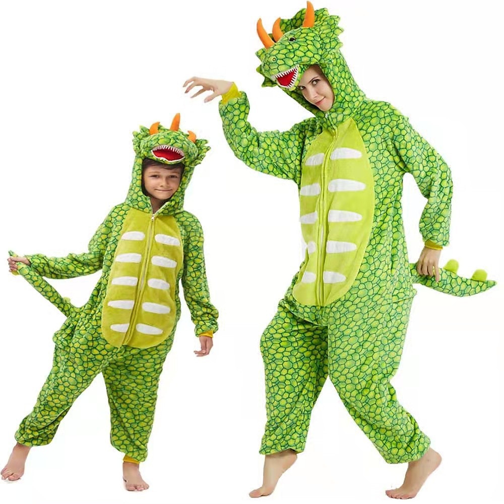 Per bambini Per adulto Animali Cartoni animati Costume di gruppo Pigiami e camicie da notte Mimetico Vestiti Carnevale Dinosauro Leone Pigiama a pagliaccetto Pigiama Kigurumi stile sveglio Per Uomini del 2025 a $55.99 –P6
