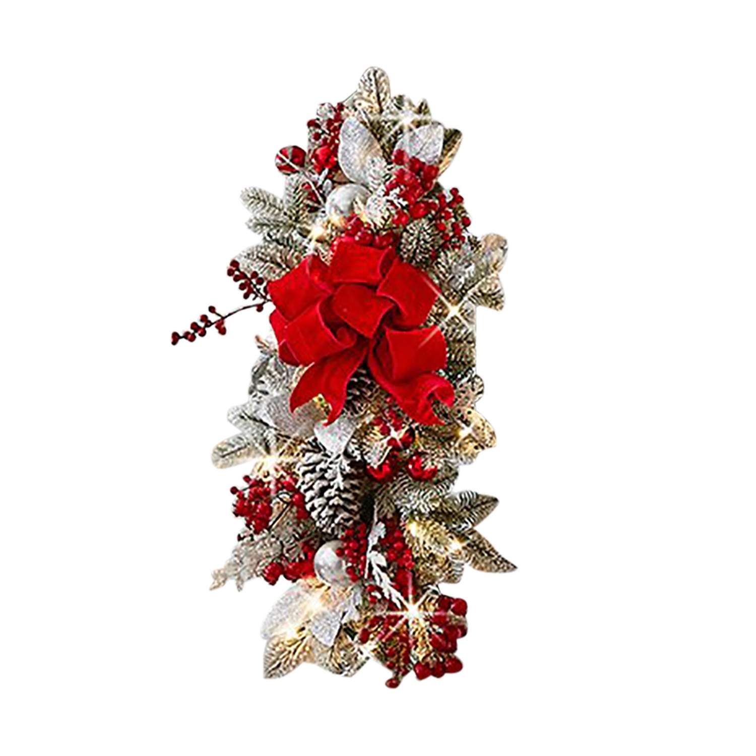 0,45 m Christmas Garland Lights Julkransljus 50 lysdioder Röd Blå Holiday Lights Juldekoration 24 V 2025 - $18.99 –P10